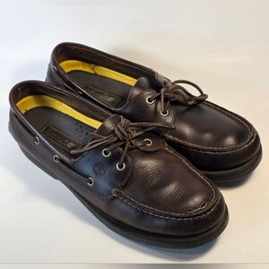 Timberland 72598 Men's Brown Moc Toe Leather Boat Slip On Shoes Size 11.5 M